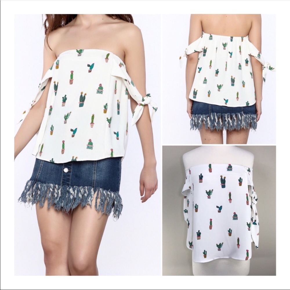 Do+Be cactus off the shoulder blouse